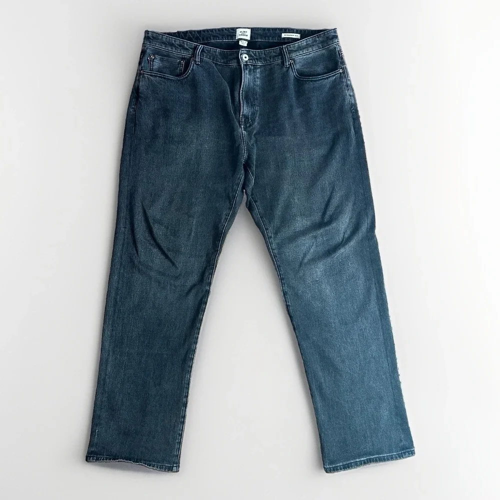 Flint & Tinder Jeans Mens 38x32* Black Denim Fade Straight Fit Casual Huckberry